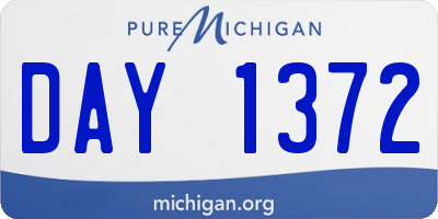 MI license plate DAY1372