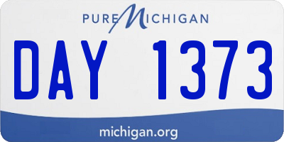 MI license plate DAY1373