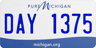 MI license plate DAY1375