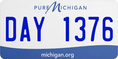 MI license plate DAY1376