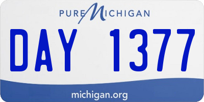 MI license plate DAY1377