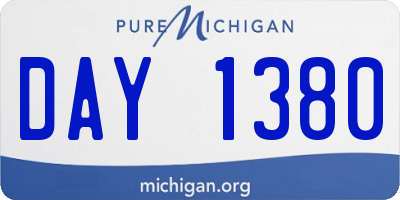 MI license plate DAY1380