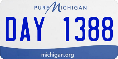 MI license plate DAY1388