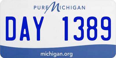 MI license plate DAY1389