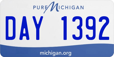 MI license plate DAY1392