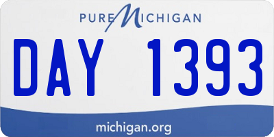 MI license plate DAY1393