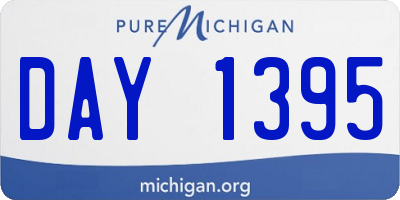 MI license plate DAY1395