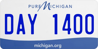 MI license plate DAY1400