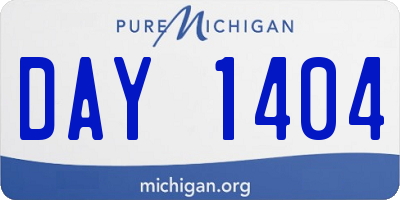 MI license plate DAY1404