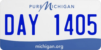 MI license plate DAY1405