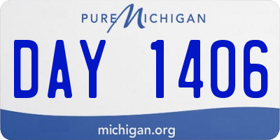 MI license plate DAY1406