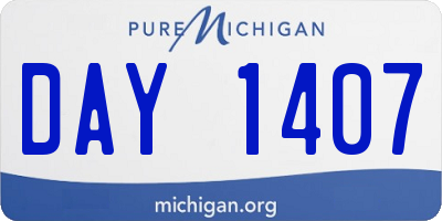 MI license plate DAY1407