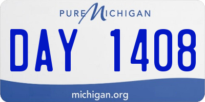 MI license plate DAY1408