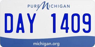 MI license plate DAY1409