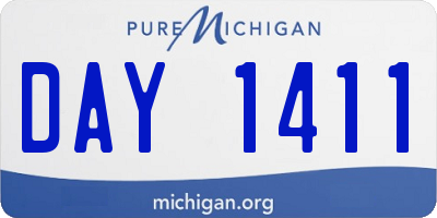 MI license plate DAY1411