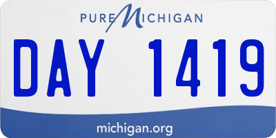 MI license plate DAY1419