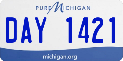 MI license plate DAY1421