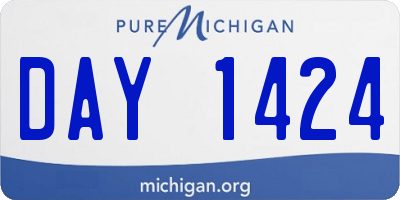 MI license plate DAY1424