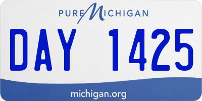 MI license plate DAY1425
