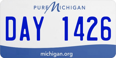 MI license plate DAY1426