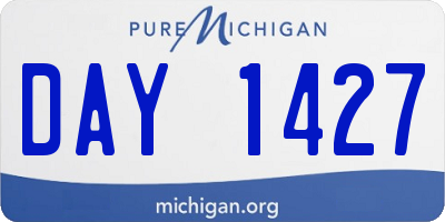 MI license plate DAY1427