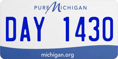 MI license plate DAY1430