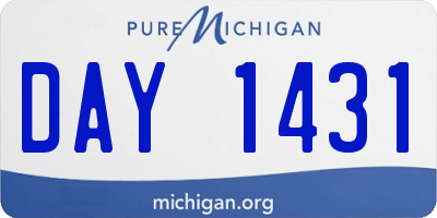 MI license plate DAY1431
