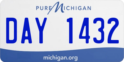 MI license plate DAY1432