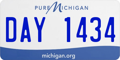 MI license plate DAY1434