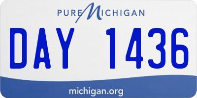 MI license plate DAY1436