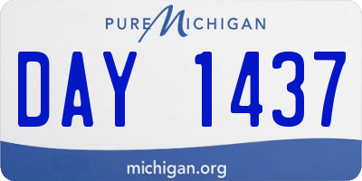 MI license plate DAY1437