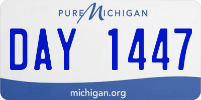 MI license plate DAY1447