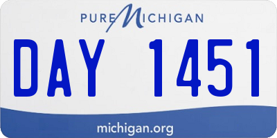 MI license plate DAY1451