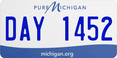 MI license plate DAY1452