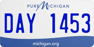 MI license plate DAY1453