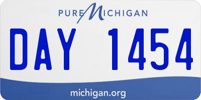 MI license plate DAY1454