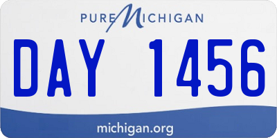 MI license plate DAY1456