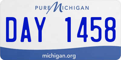 MI license plate DAY1458