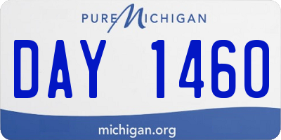 MI license plate DAY1460