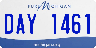 MI license plate DAY1461