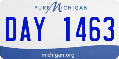 MI license plate DAY1463