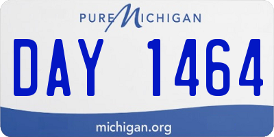 MI license plate DAY1464