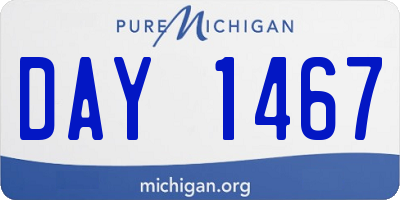 MI license plate DAY1467
