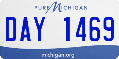 MI license plate DAY1469