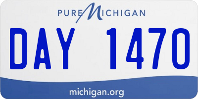 MI license plate DAY1470