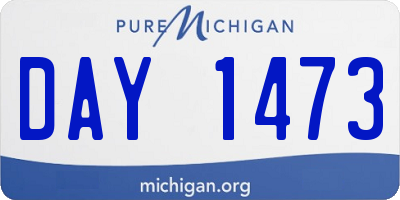 MI license plate DAY1473