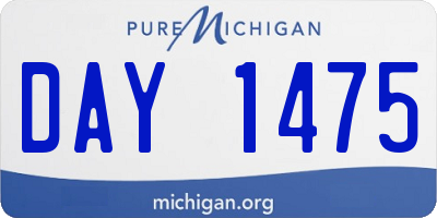 MI license plate DAY1475
