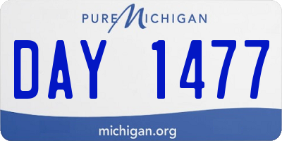MI license plate DAY1477