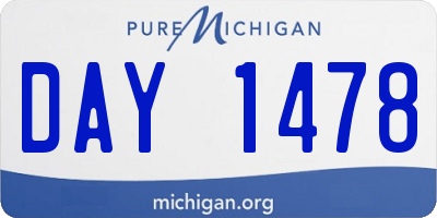 MI license plate DAY1478
