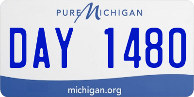 MI license plate DAY1480